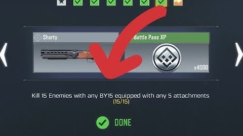 Call Of Duty Mobile Kill 15 Enemies with any BY15 equipped with any 5 attachments