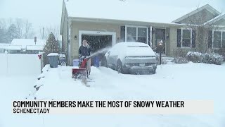 How Schenectady residents spent the season's first snow day