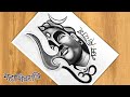 Mahashivratri drawing easy  how to draw mahadev  step by step easy tutorial  shivratri drawing