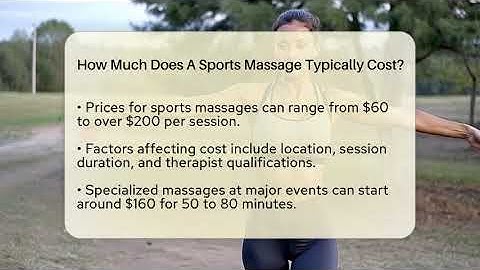 How Much Does A Sports Massage Typically Cost? - Running Beyond Limits