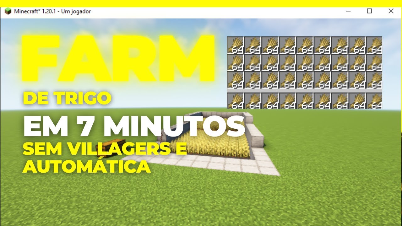 FARM de TRIGO ATUALIZADA no MINECRAFT 1.20.1 - YouTube