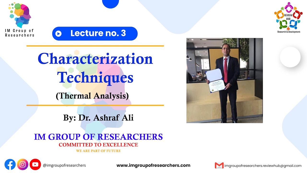 Lecture on Characterization Techniques by Dr. Ashraf Ali | IM GROUP OF ...