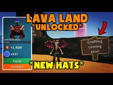 Lava Land Unlocked New Hats Unboxing Simulator Youtube - roblox lava hat