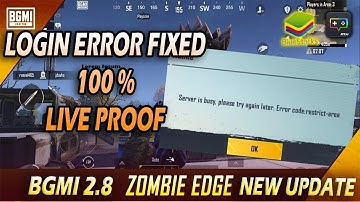 BGMI How To Solve Server Is Busy Area Restricted BGMI Login problem In BlueStacks || Problem Solved