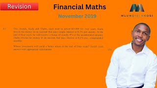 Financial Maths | DBE Past Exam | Mlungisi Nkosi