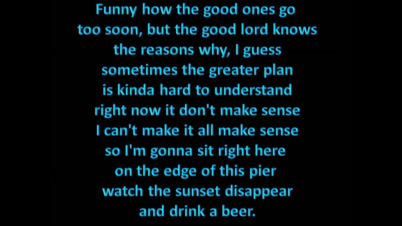 Luke Bryan Drink A Beer (Lyrics Lyric Video) YouTube