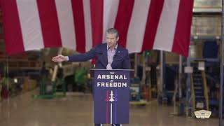 Secretary of War Hegseth speaks at Arsenal of Freedom Tour in Florida
Secretary of War Hegseth speaks at Arsenal of Freedom Tour in Florida Secretary of War Hegseth speaks at Arsenal of Freedom Tour in Florida