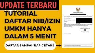 CARA DAFTAR NIB TERBARU 2023 || GA RIBETT 5 MENIT LANGSUNG JADI.