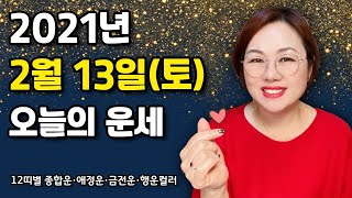 2월 13일(토) 오늘의 운세  종합운•애정운•금전운•행운컬러