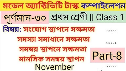 class 1 all subject model activity task part 8