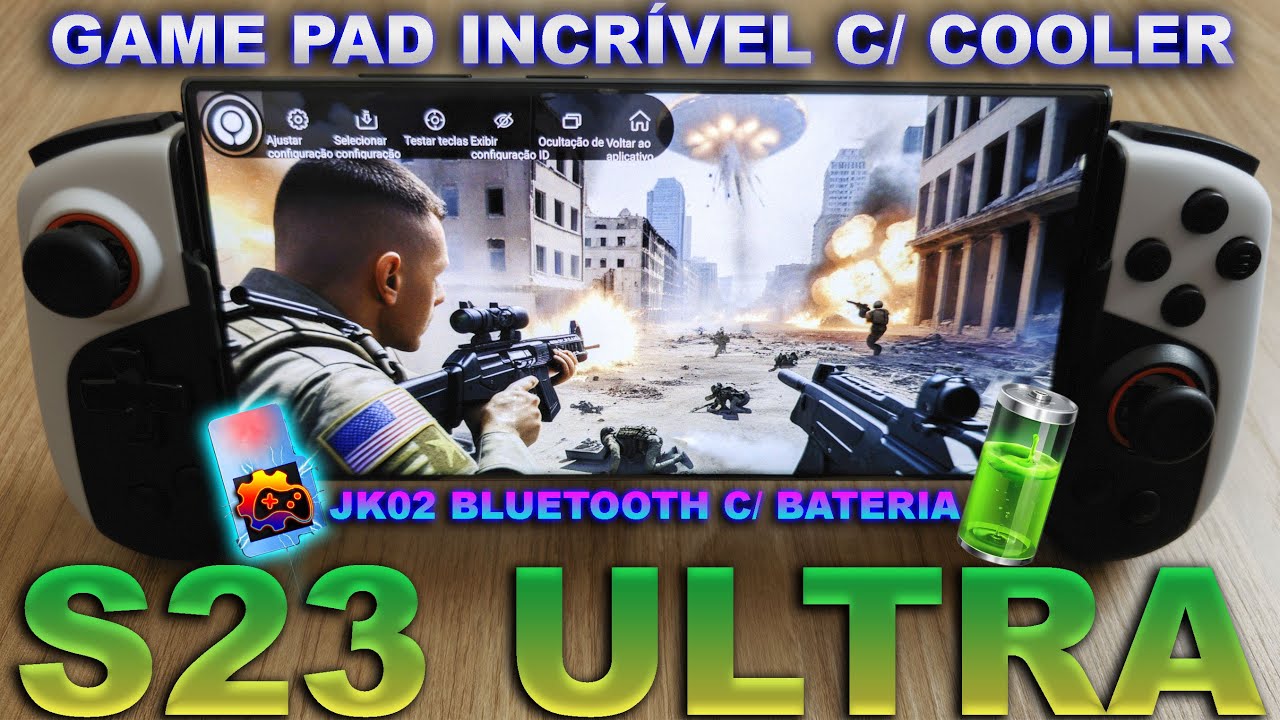 GAME PAD GELADO C/ BATERIA E COOLER SUPER POTENTE (JK02 Com Bluetooth )