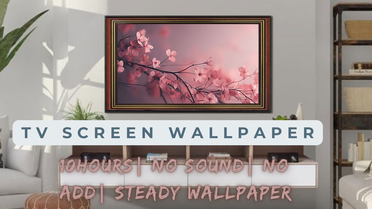 10 Hours of Mesmerizing Peach Flower Painting for TV| No Sound| No Adds| Steady TV Wallpaper