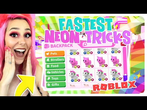 The Fastest Way To Get Neon Pets In Adopt Me Adopt Me Life Hacks