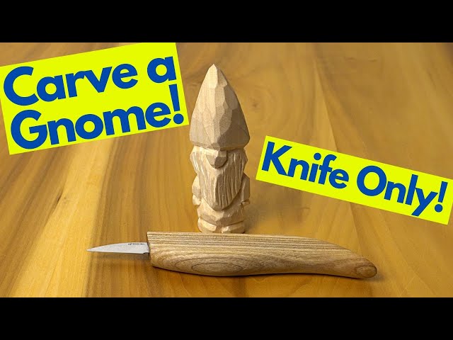 First time whittling basswood (Gerome the Gnome) : r/whittling