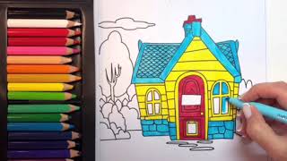 Доктор Плюшева раскраска. Как нарисовать домик - Клинику для игрушек.