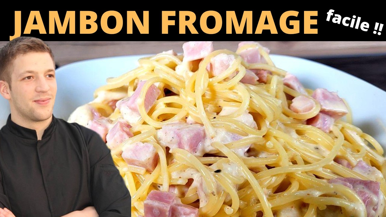 Comment faire des PÂTES JAMBON FROMAGE | Recette trèèès facile et rapide !