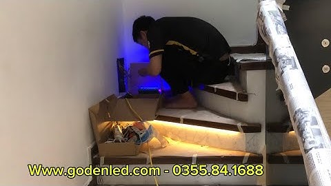 Thi công led cầu thang cảm ứng thông minh - KH Đại Mỗ - Hà Nội