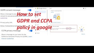 How to set Google Adsense GDPR and CCPA #googleadsense #google #googleblogger #gdpr #ccpa