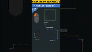 CAD in 60 Seconds | Scale Command in AutoCAD #shorts #autocad