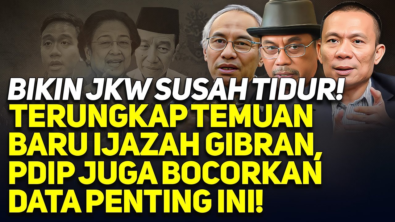 BIKIN JKW SUSAH TIDUR! TERUNGKAP TEMUAN BARU IJAZAH GIBRAN, PDIP JUGA BOCORKAN DATA PENTING INI!