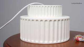 Vintage Cream Style Drum Semi Flush Mount Ceiling Lamp