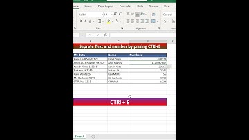 #Shorts Separate Text and Numbers in Ms Excel
