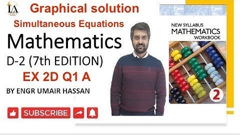 D2 Ex 2D Graphical solution of simultaneous equations