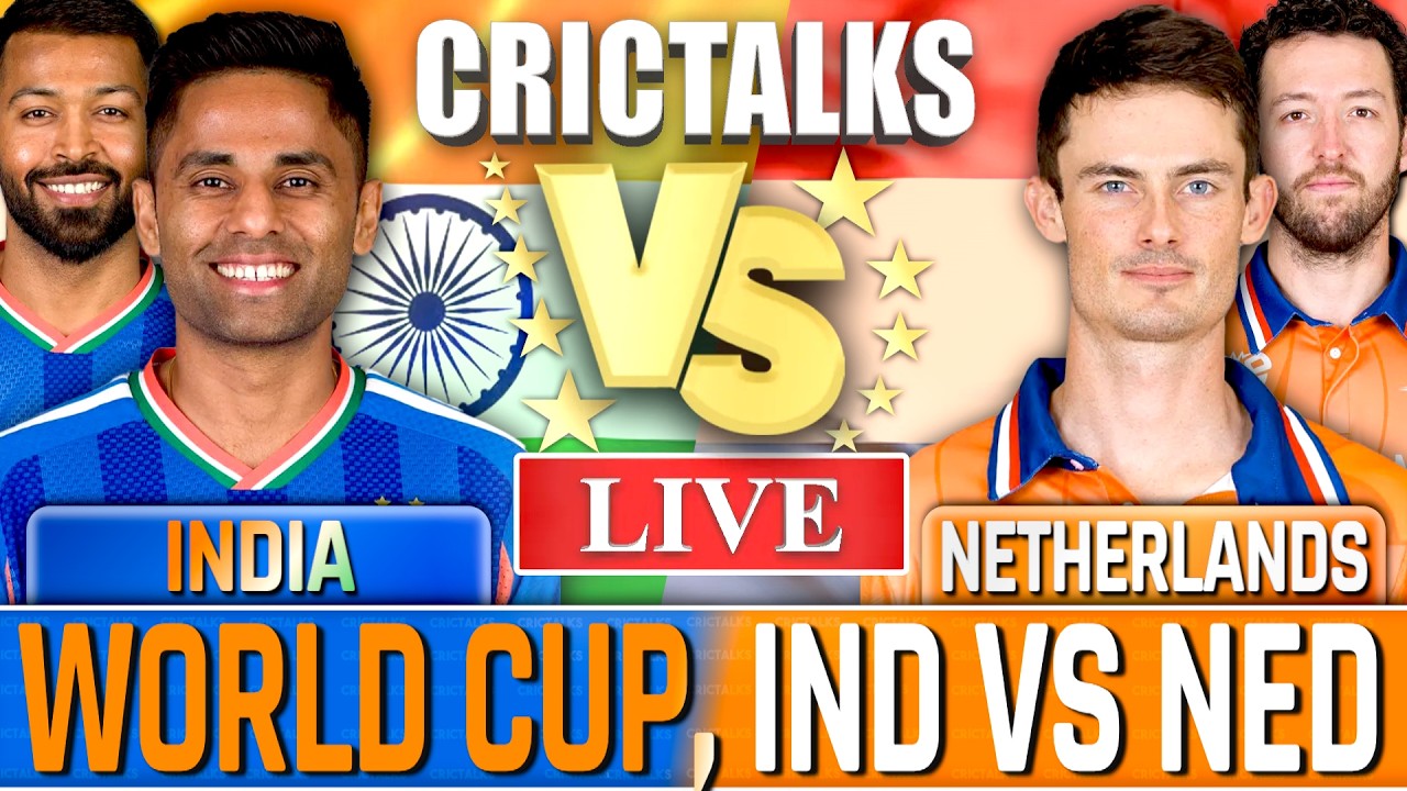 🔴 Live: IND vs NED, T20 World Cup 2026, Cricket Live Score Commentary, Live Match Today, 2nd Innings