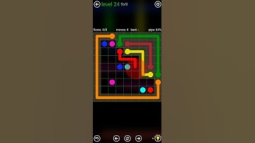 Flow Free, Classic Pack Hard Level 24 (9×9)