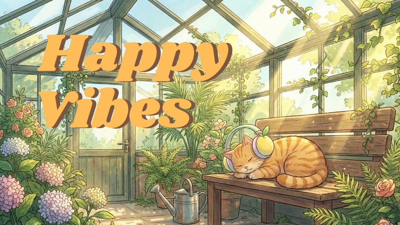 Happy Lofi Beats to Start Your Day 🌿Sunny Morning in the Greenhouse