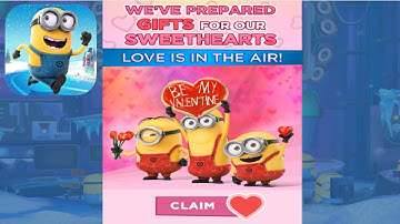 CLAIM YOUR GIFT Lucy Minion Rush Despicable Me LOVE IS IN THE AIR gameplay walkthrough ios & android