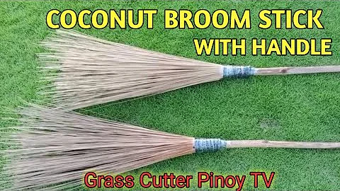 HOW TO MAKE COCONUT BROOM STICK WITH HANDLE/PA ANO ANG PAGAWA NG WALIS TING TING MAY HAWAKAN,  D I Y