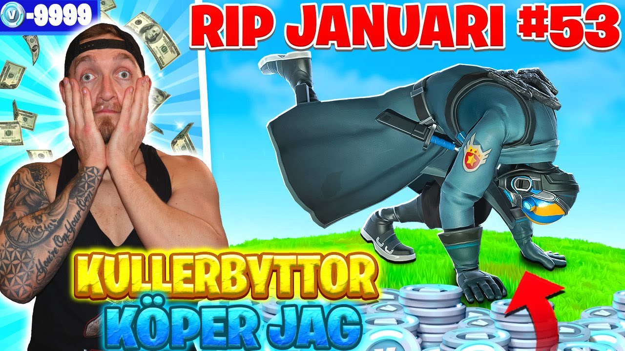 KÖPER SKINS FÖR VARJE GÅNG JAG GÖR KULLERBYTTOR I FORTNITE *RIP JANUARI #53*