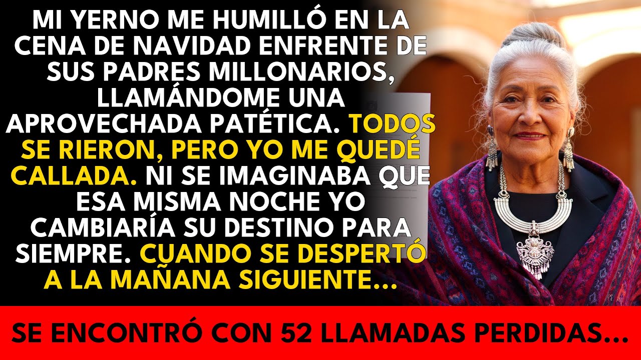 En la cena de Navidad, mi yerno me humilló ante sus padres ricos y gritó: 'Tú eres una...'