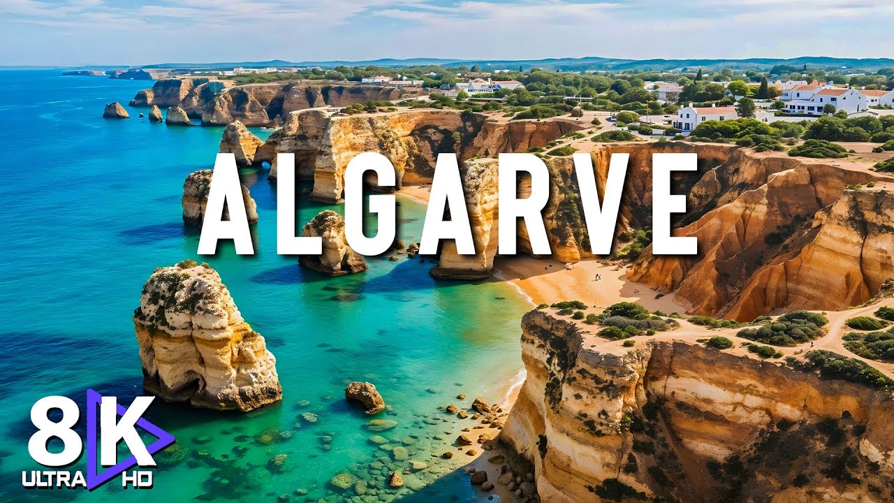 ALGARVE, PORTUGAL 8K (UHD) - Breathtaking Cliffs, Turquoise Waters and Hidden Beaches