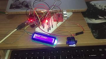 Arduino Uno, Ultrasonic Sensor, Micro Servo and I2C LCD