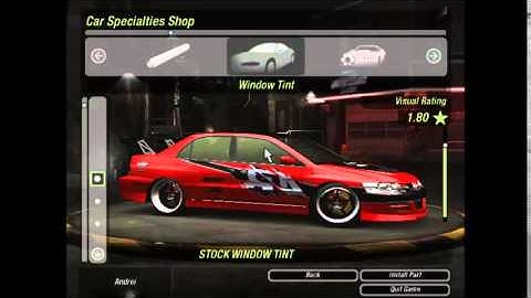 how to Make Tokyo drift Lancer evo Nfsu2