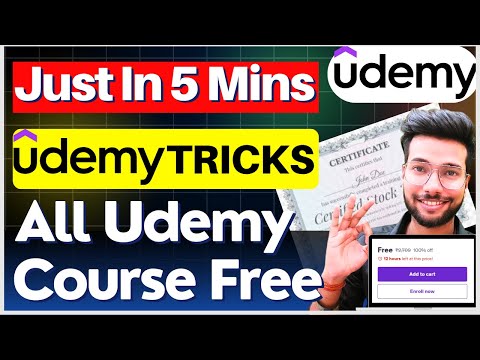 Udemy Free Online Course Certificate Just In 5 mins | How to Get Paid Udemy Courses for FREE