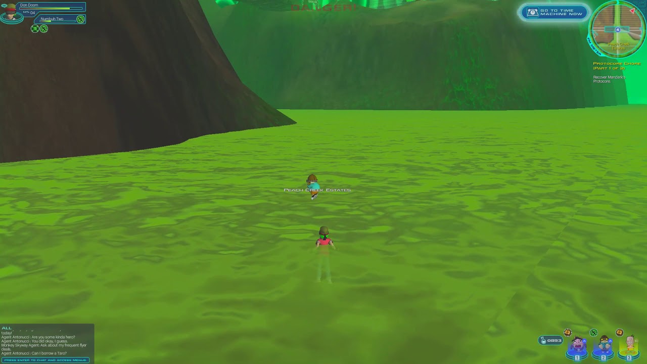 FusionFall Retro Bridge Glitch In Peach Creek Commons