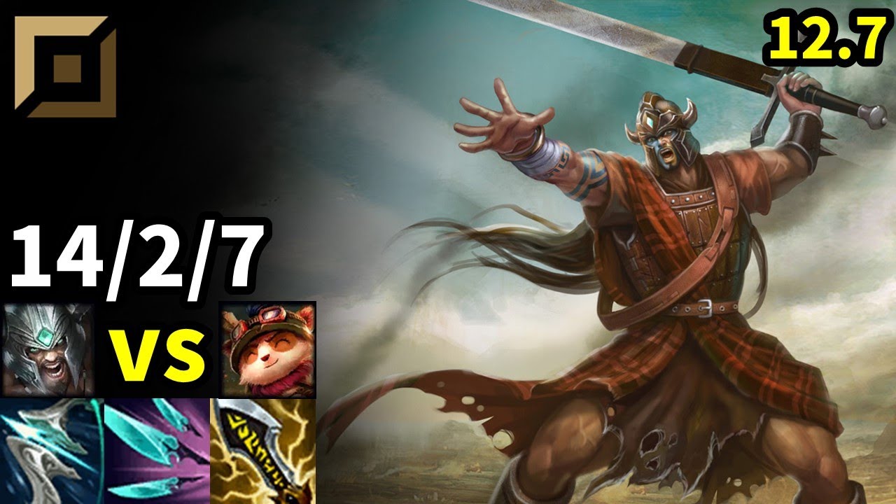 Tryndamere Top vs Teemo - EUW Master | Patch 12.7