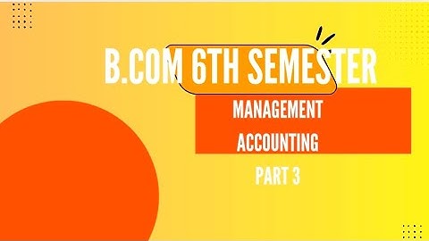 B.com 6th semester Principles of management accounting Chapter-2 5 marks problems..#kud