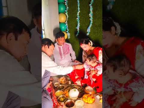 পাপার মুখে প্রসাদ হল প্রথম তার দাদানের হাতে পায়েশ খেয়ে 🥰♥️🧿#baby #shorts #trending #viralshorts