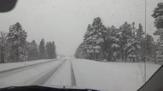 Video Of Snowstorm On Lake Mary Road Arizona