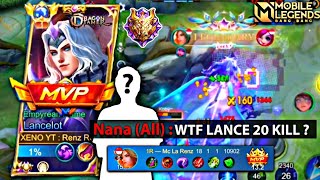 SUPER AGGRESSIVE TOP GLOBAL LANCELOT ⚡ FASTHAND PRO LANCELOT RENZ REY | MOBILE LEGENDS