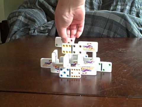 how to make a 3D domino pyramid - YouTube