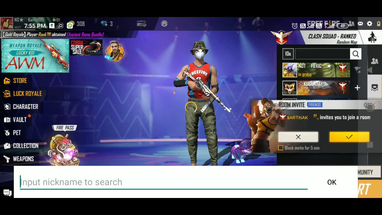 free fire custom room tamil