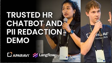 Langflow agent with Aparavi PII redaction demo for a trusted HR chatbot