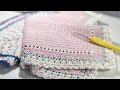 【かぎ針編み】コットン糸で編んだ正方形のハンカチを長方形で編みます