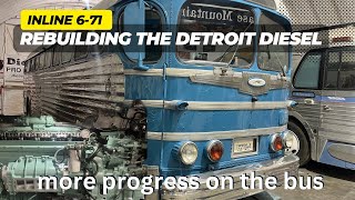 Exterior restoration & interior remodeling of the 1947 bus plus more work on the detroit diesel 6-71