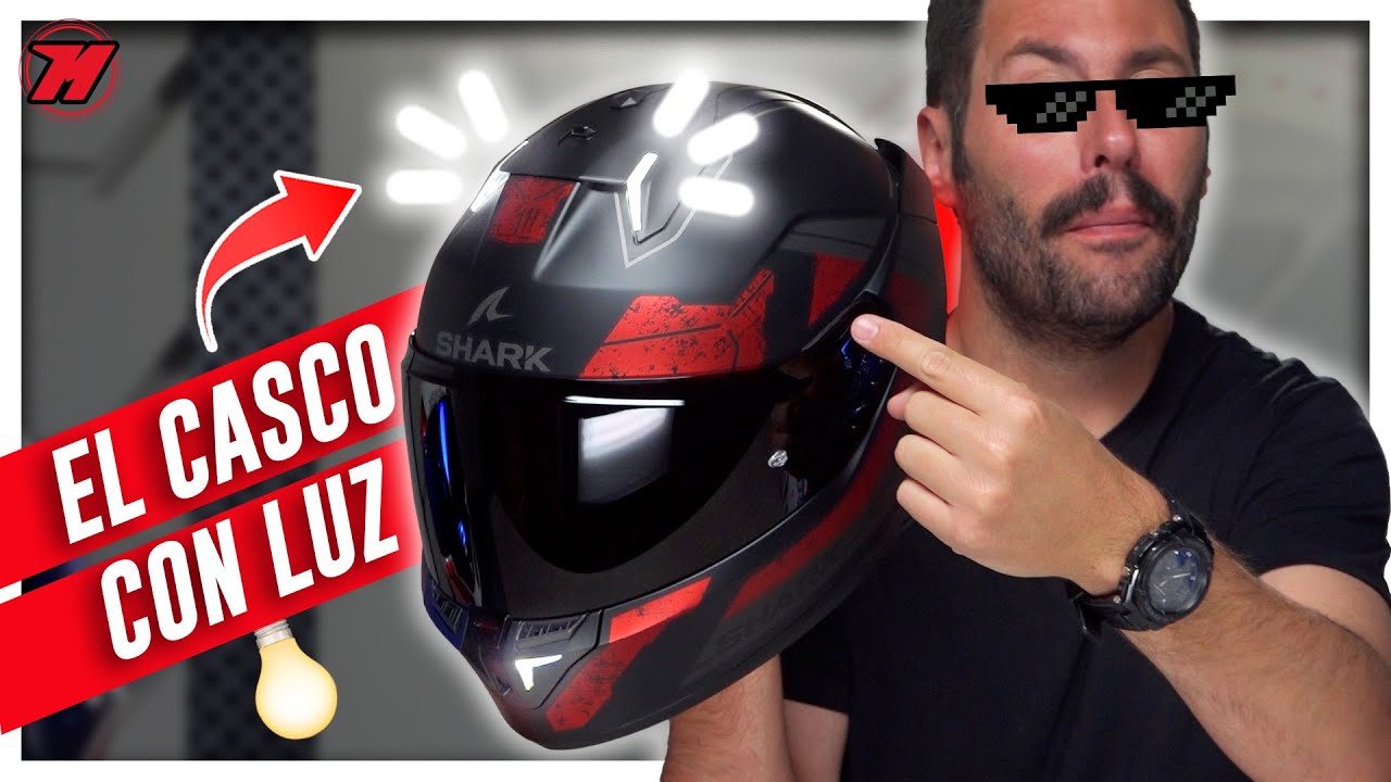 intercambiar Autenticación Puede ser ignorado Casco Shark Skwal I3, EL CASCO DE MOTO CON LUCES INTEGRADAS ⚡🏍️ - YouTube